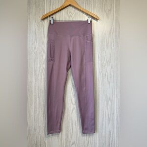 ADRIENNE VITTADINI SPORT Mauve High-Rise Pocket Leggings Size S
